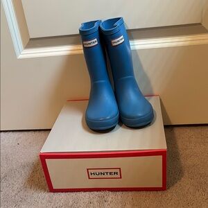 Hunter Kids Blue Rain Boots